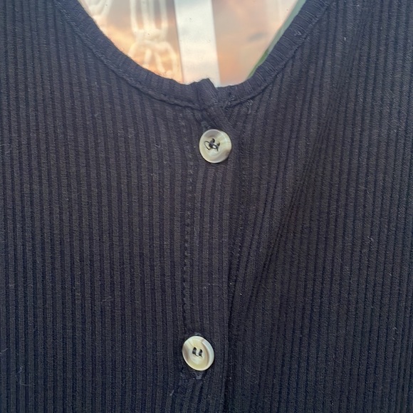 H&M Spaghetti Strap Ribbed dress with buttons - Picture 2 of 3